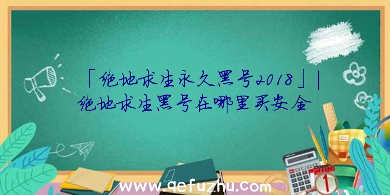 「绝地求生永久黑号2018」|绝地求生黑号在哪里买安全